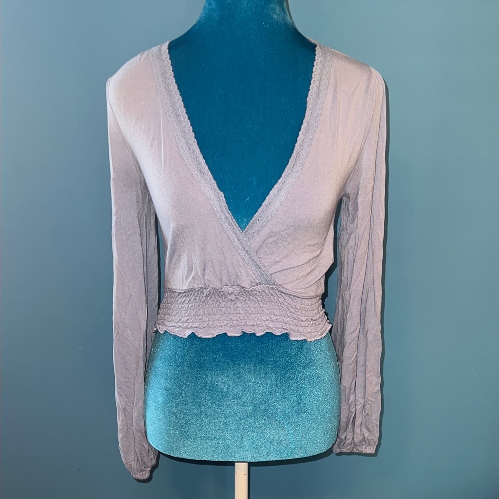 Forever 21 Light Purple Wrap Blouse